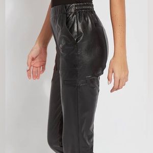 Lyssé Vegan Leather High Waist Cargo Pocket Pants
